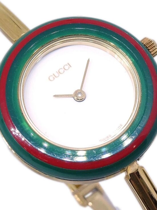 Gucci 11/12.2 Change Bezel Chameleon Quartz Watch SS 117915 main image 4
